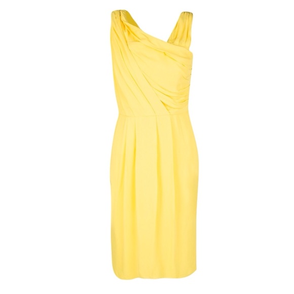 hugo boss yellow dress